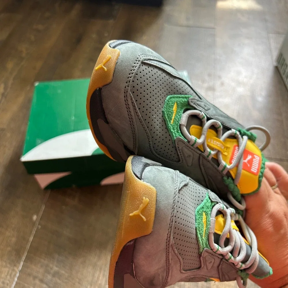 Puma RS-Fast Veggies JR Sneakers Grey Green Orange 380812-01 Mens 5C Womens 6.5